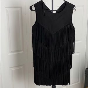 Zara dress with fringe, nubuck style